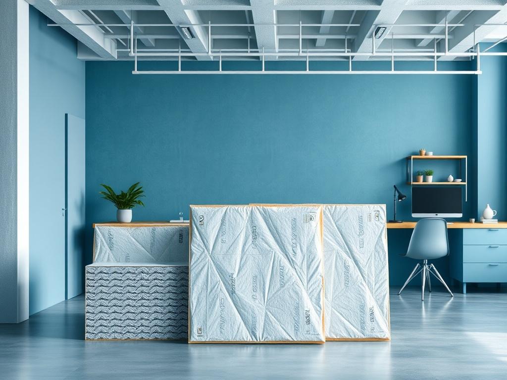 A high resolution of Nescrete insulation panels arranged neatly in