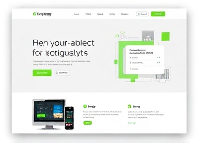 Modern website design mockup
