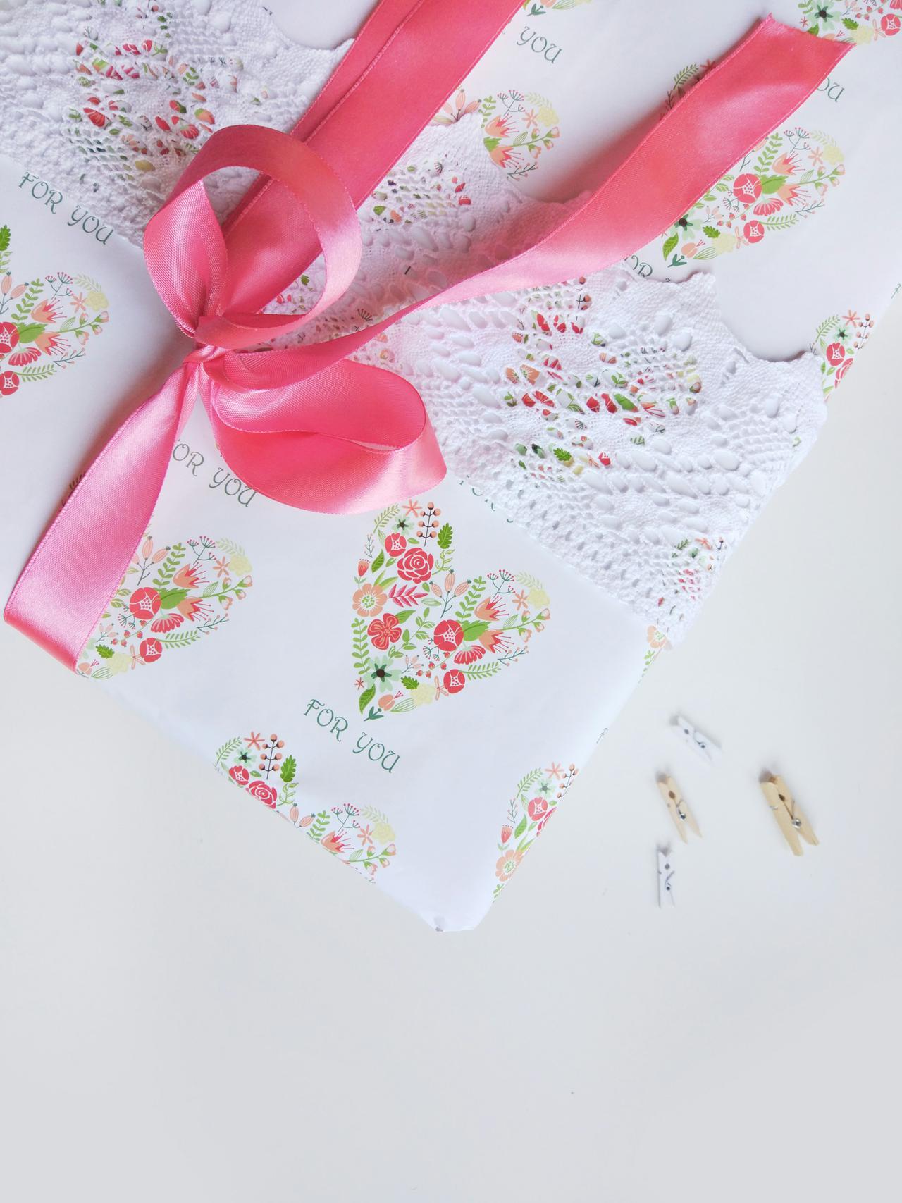 Happy birthday gift box for girl with ribbon