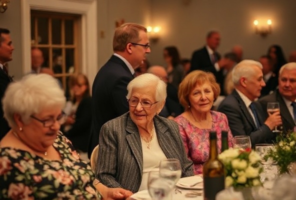 Elderly guests enjoying the celebration