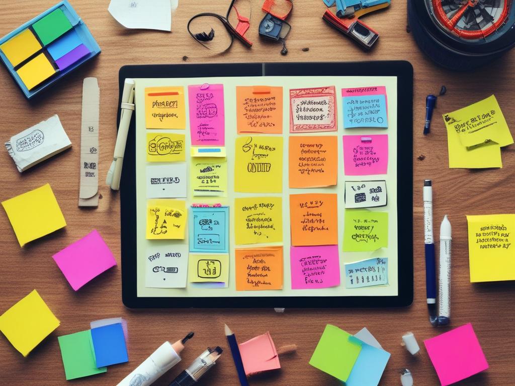 A creative influencer brainstorming on a notepad while defining their