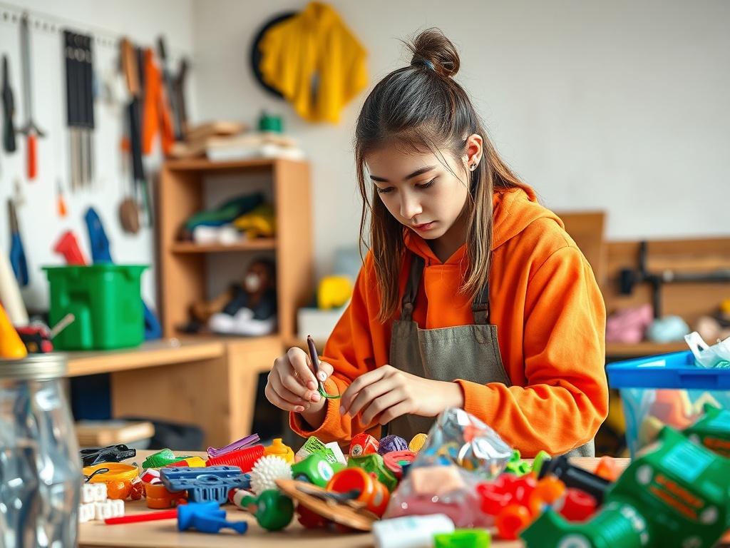 A vibrant, high resolution image of a young person in