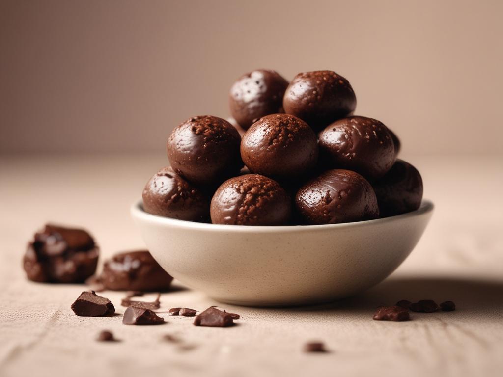 dark chocolate energy bites, healthy snacks, nutritious treats, guilt free