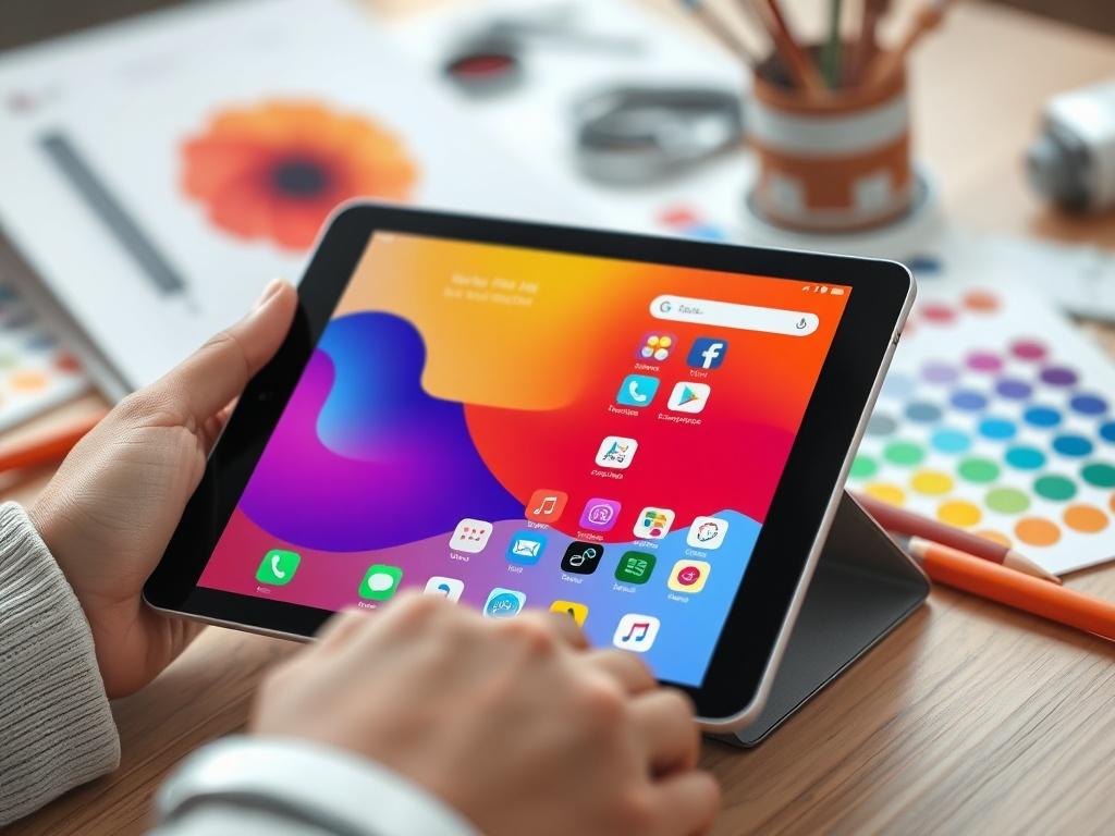 A hyper realistic close up of a mobile app design