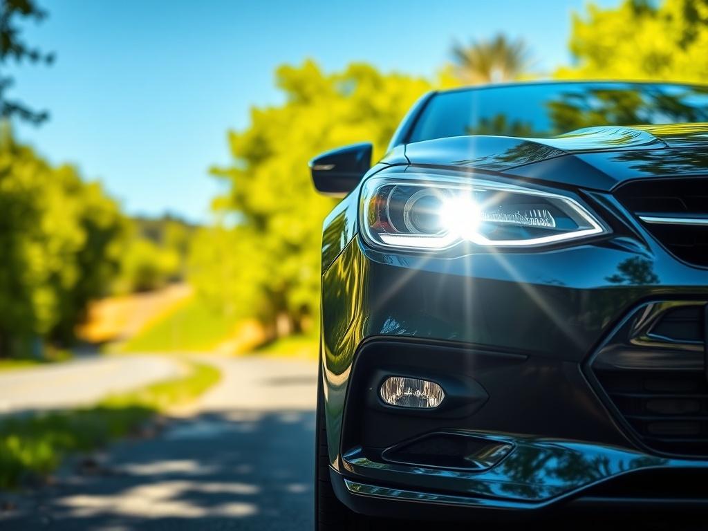 A bright and vibrant image of a car with clear,