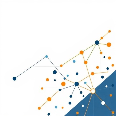 Abstract data visualization representing business analytics