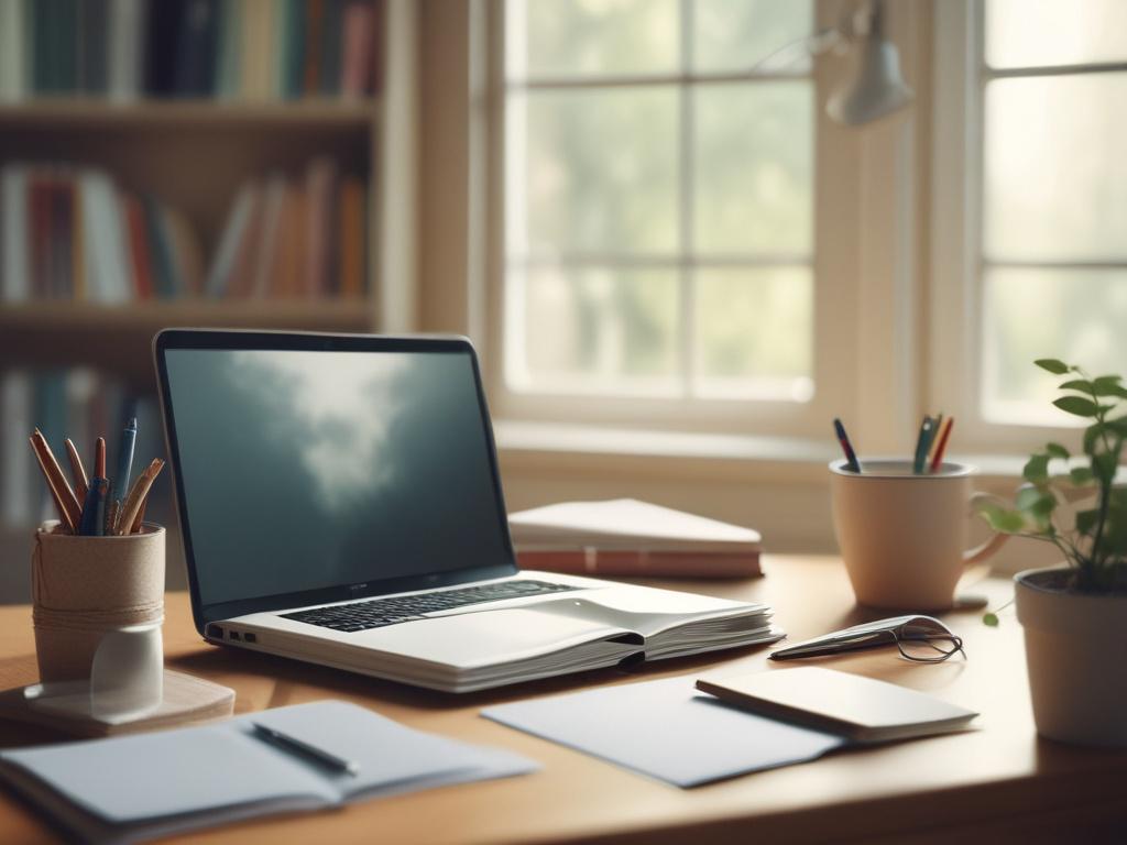 a collection of educational materials on a desk, including books,