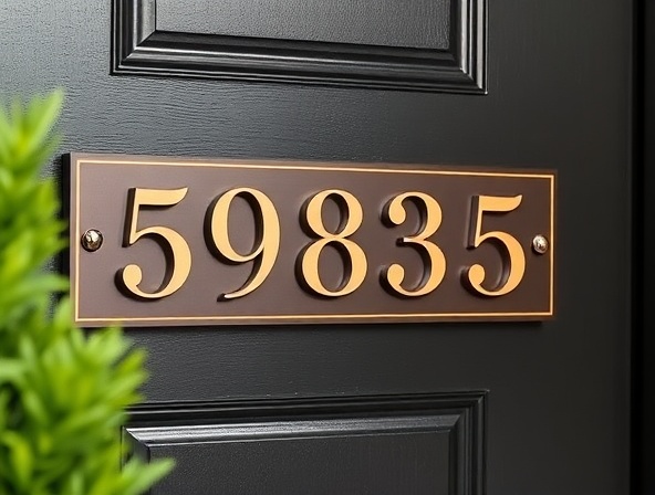 Elegant residential house address plates and door numbers