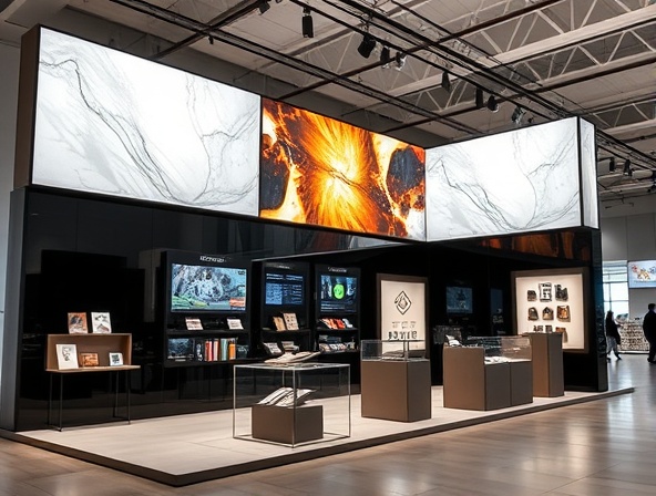Modern indoor display and exhibition signage solutions for retail spaces