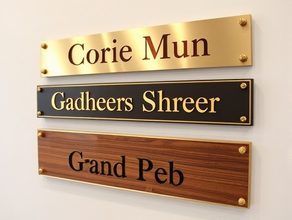 Professional office name plates and identification signage for businesses