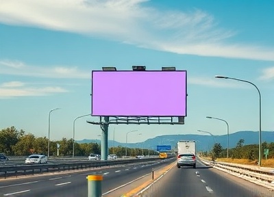 Professional outdoor highway billboard with high-visibility LED display by Signout