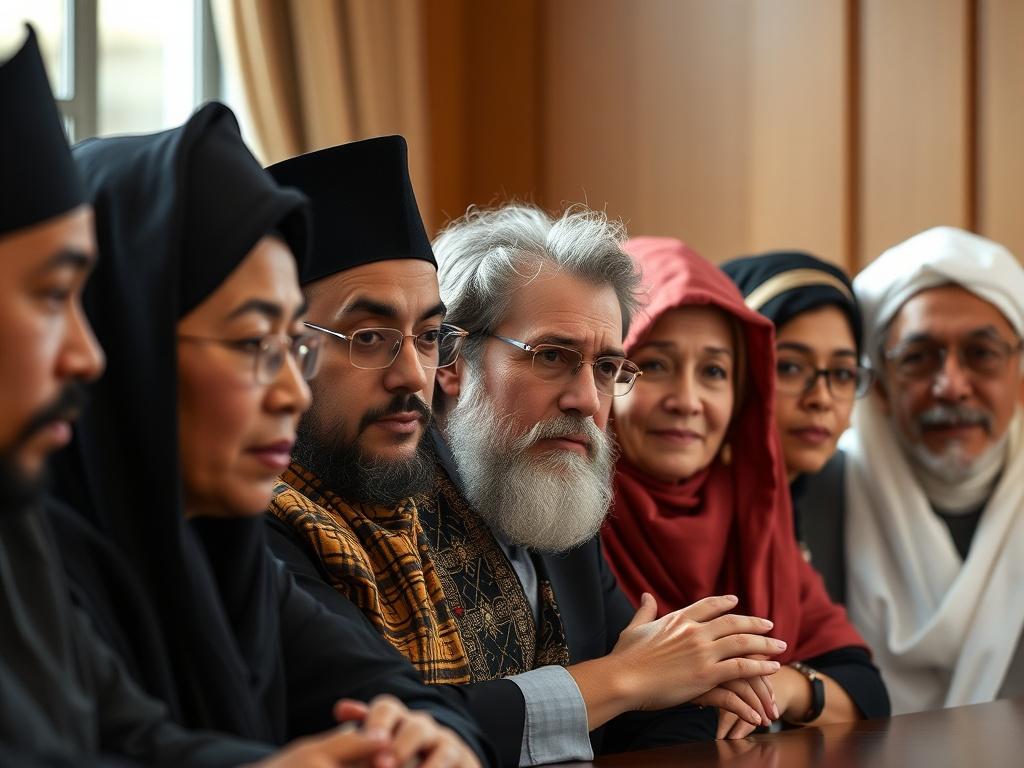 A hyper realistic close up of a diverse group of