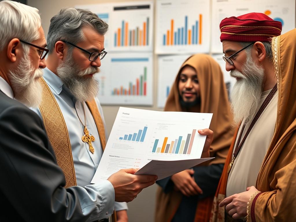 A close up shot of a financial expert presenting a