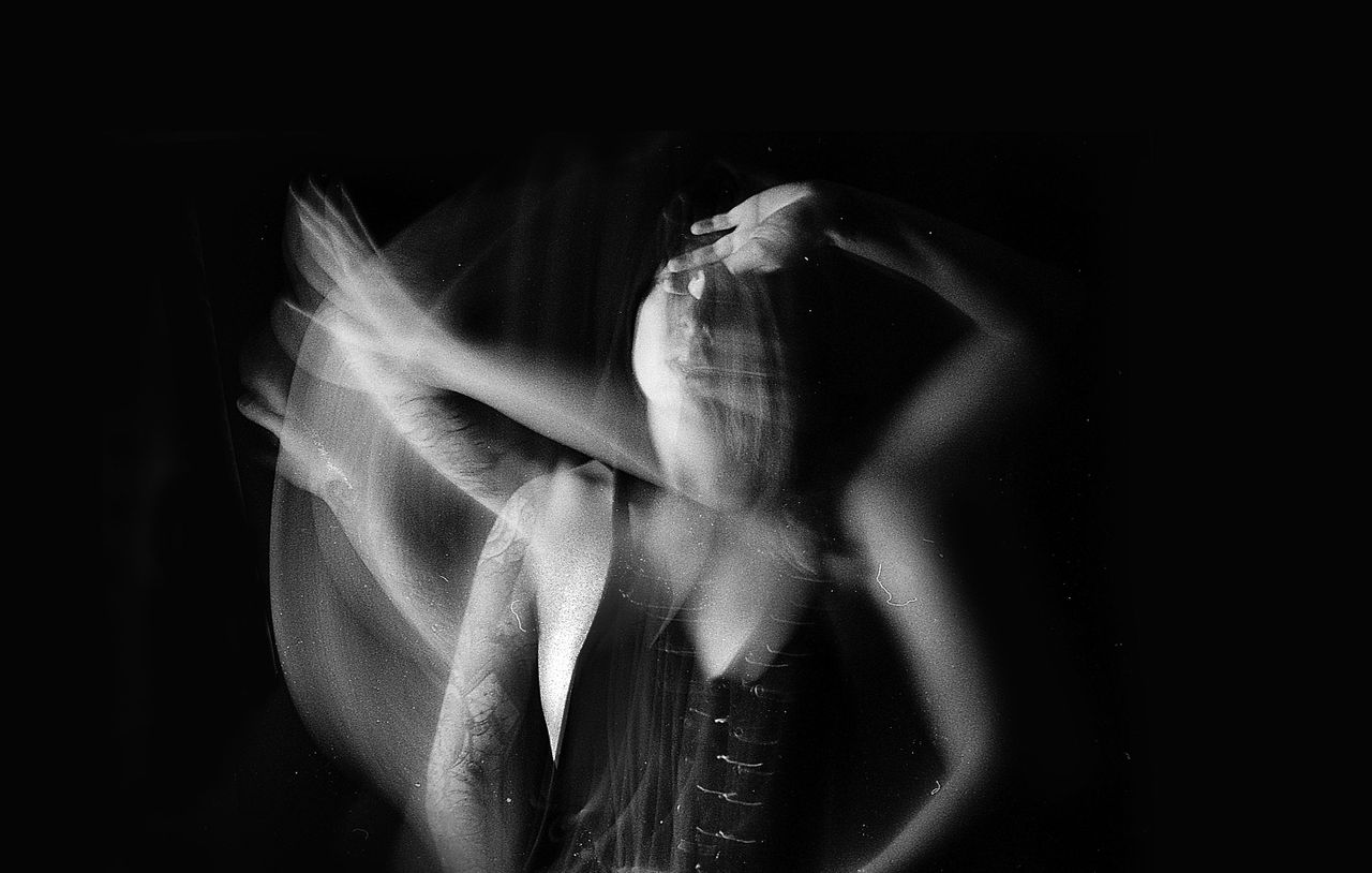 Monochrome studio portrait