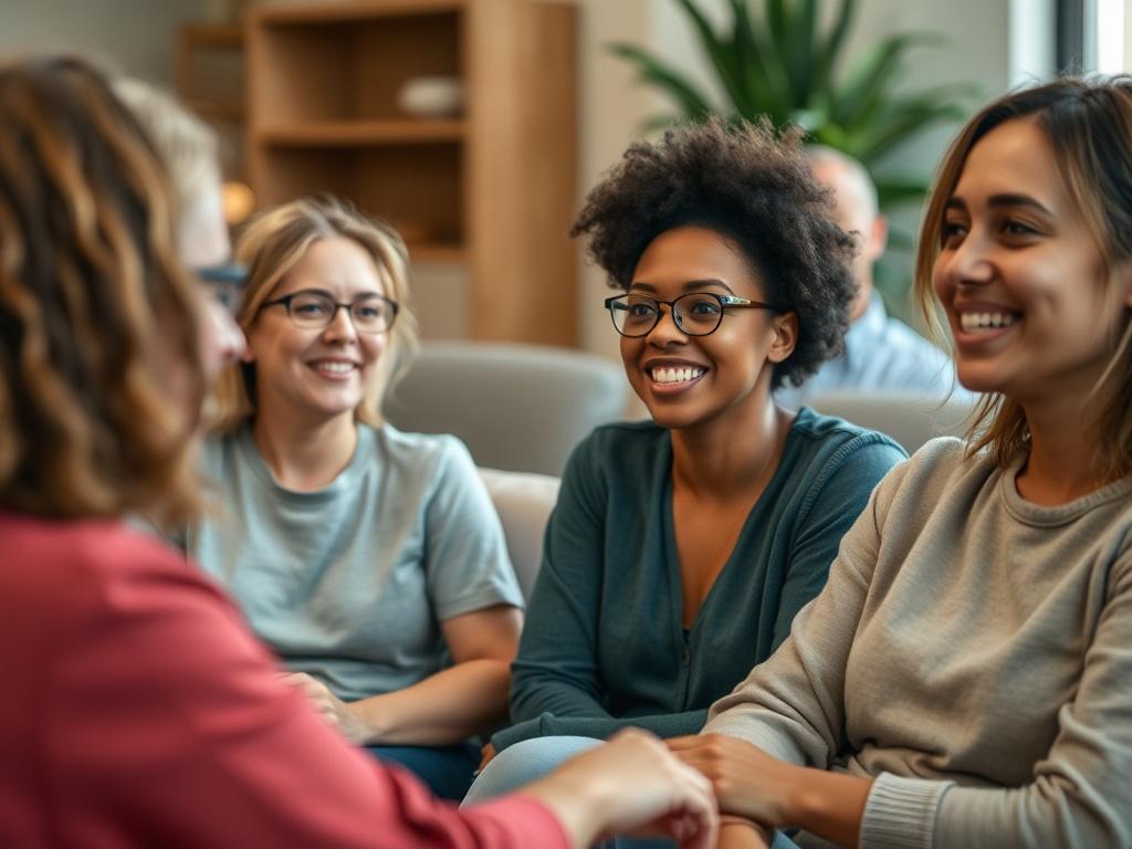 A close up shot of a diverse group of individuals