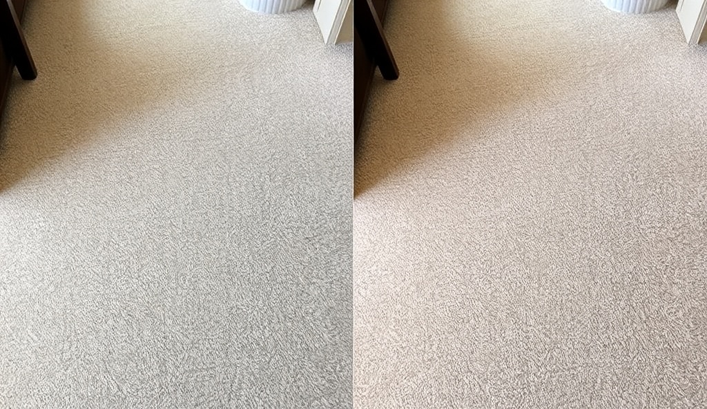 Carpet color correction before and after