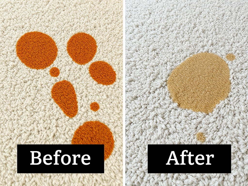 Fake tan stain removal before and after