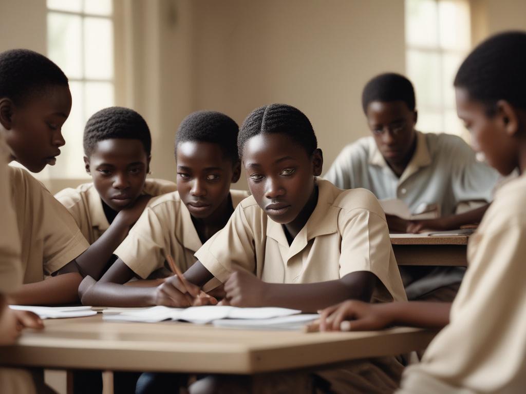 black students, tutoring, learning, education, Senegal