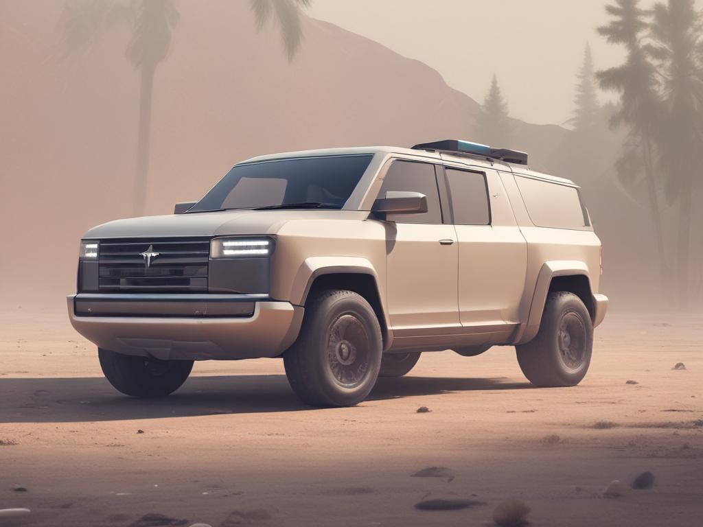 chai, iced, refreshing, summer, Tesla CyberTruck