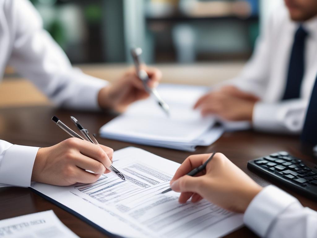 A close up shot of a healthcare professional reviewing licensing