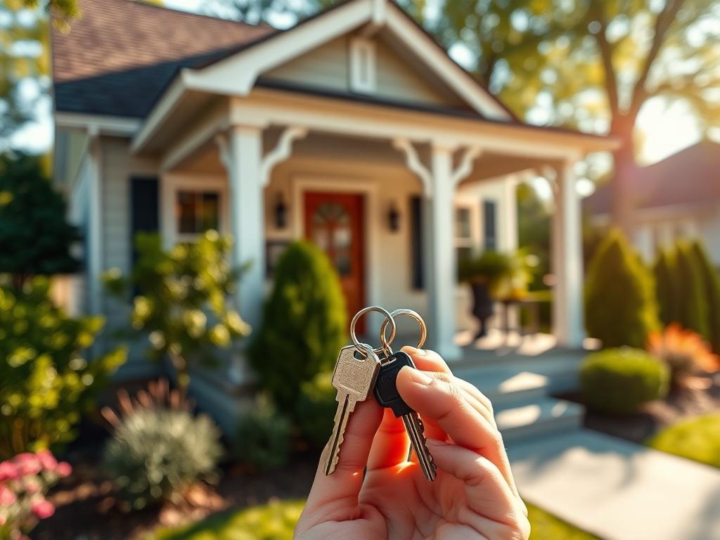 A close up shot of a charming house with a