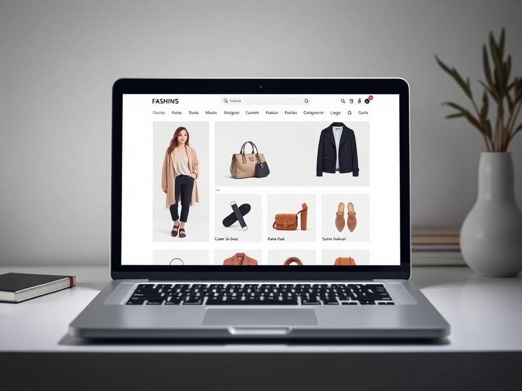A high resolution of a modern e commerce website displayed