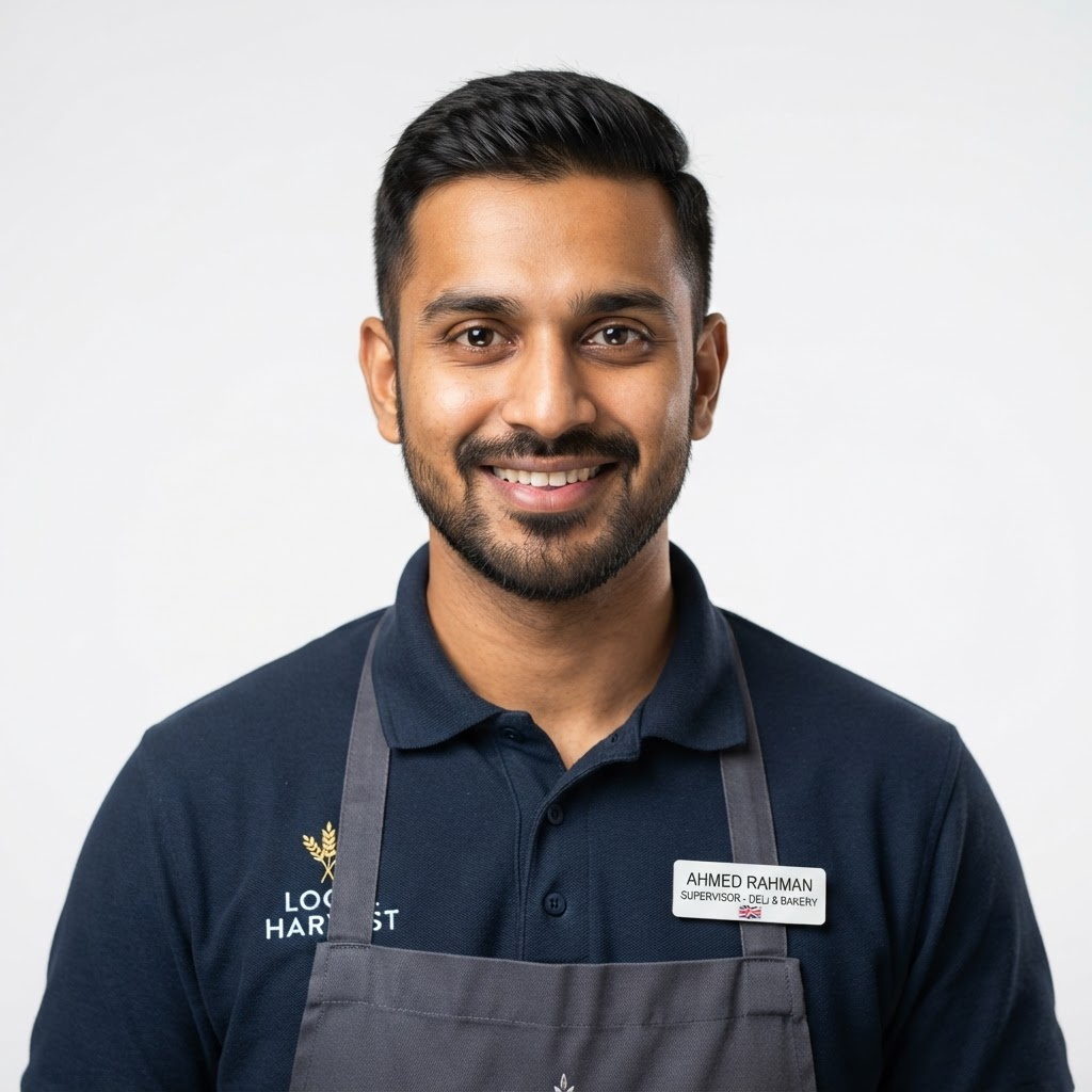 Portrait of Ahmed Rahman, Deli & Bakery Supervisor