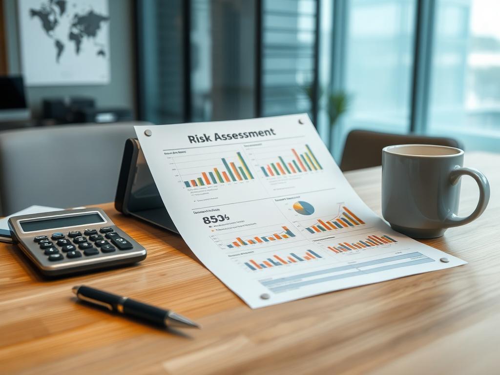 A detailed close up shot of a risk assessment document