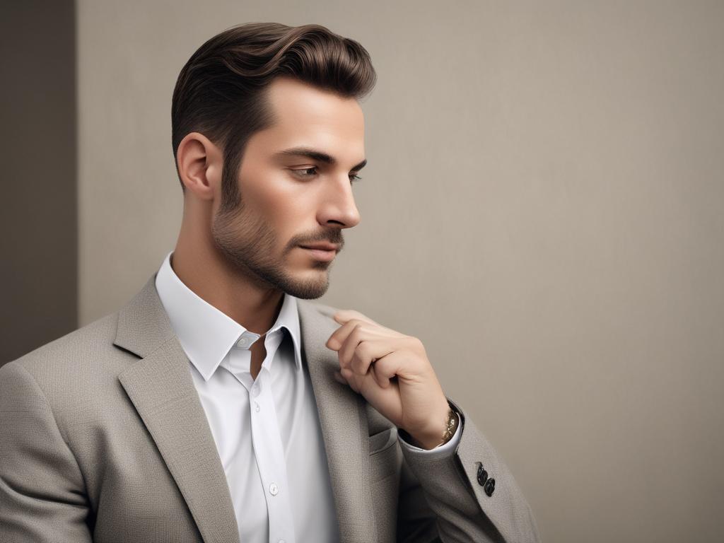 elite male companion, sophisticated, charming, confident