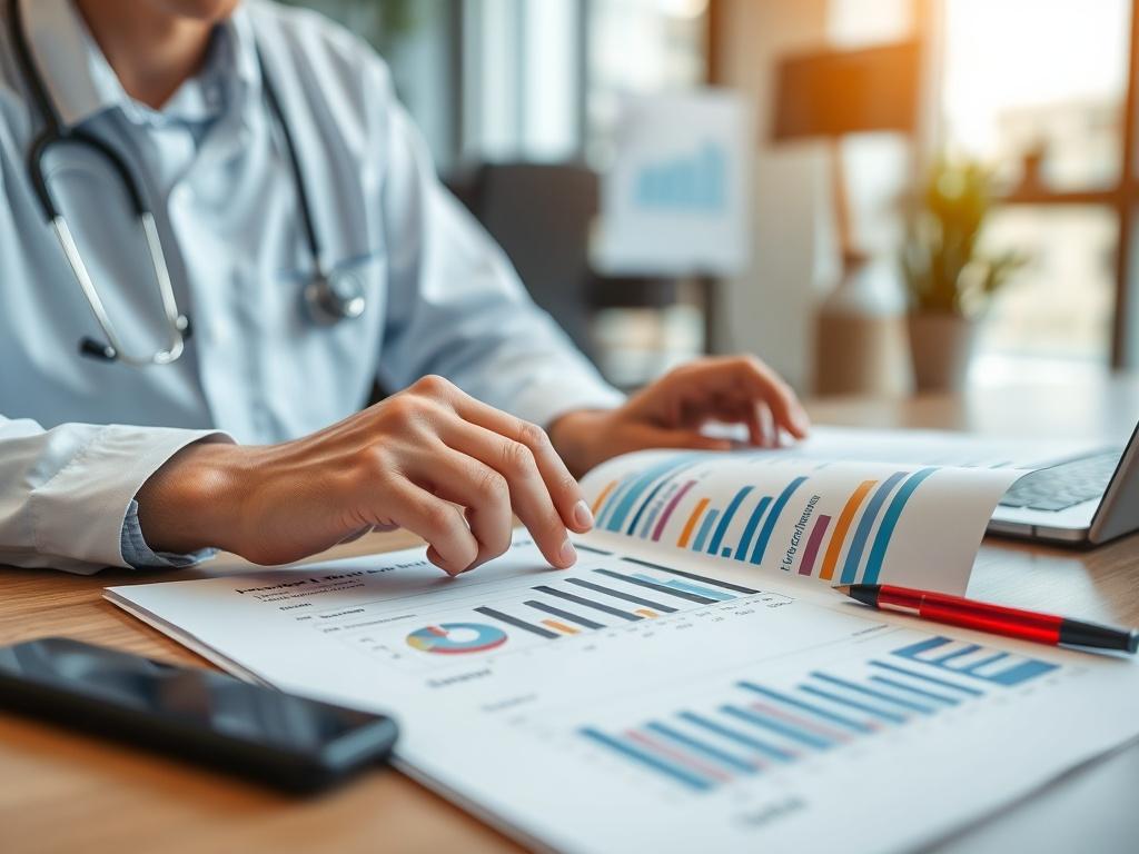 A high resolution image showing a market analysis report on