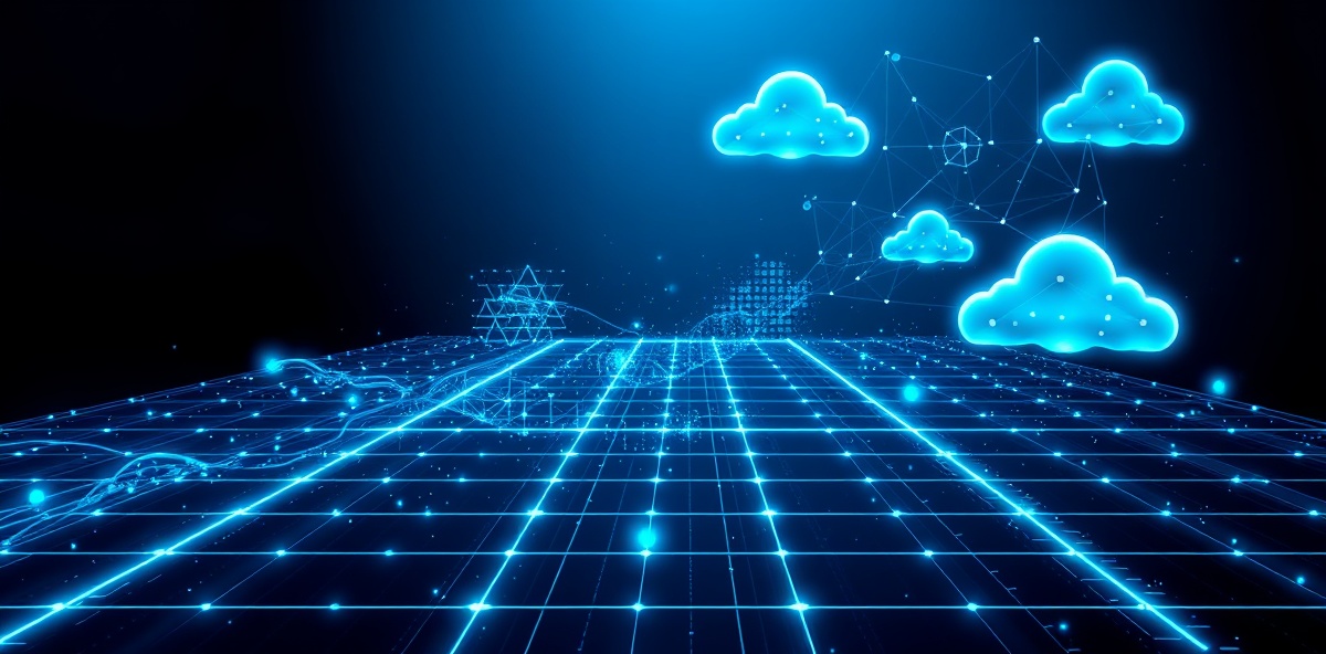 Futuristic tech visualization