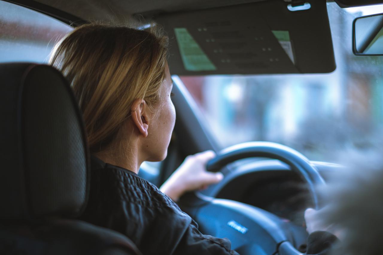 Young woman driver.