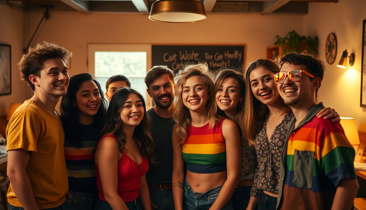 LGBTQ+ community celebrating identity and belonging