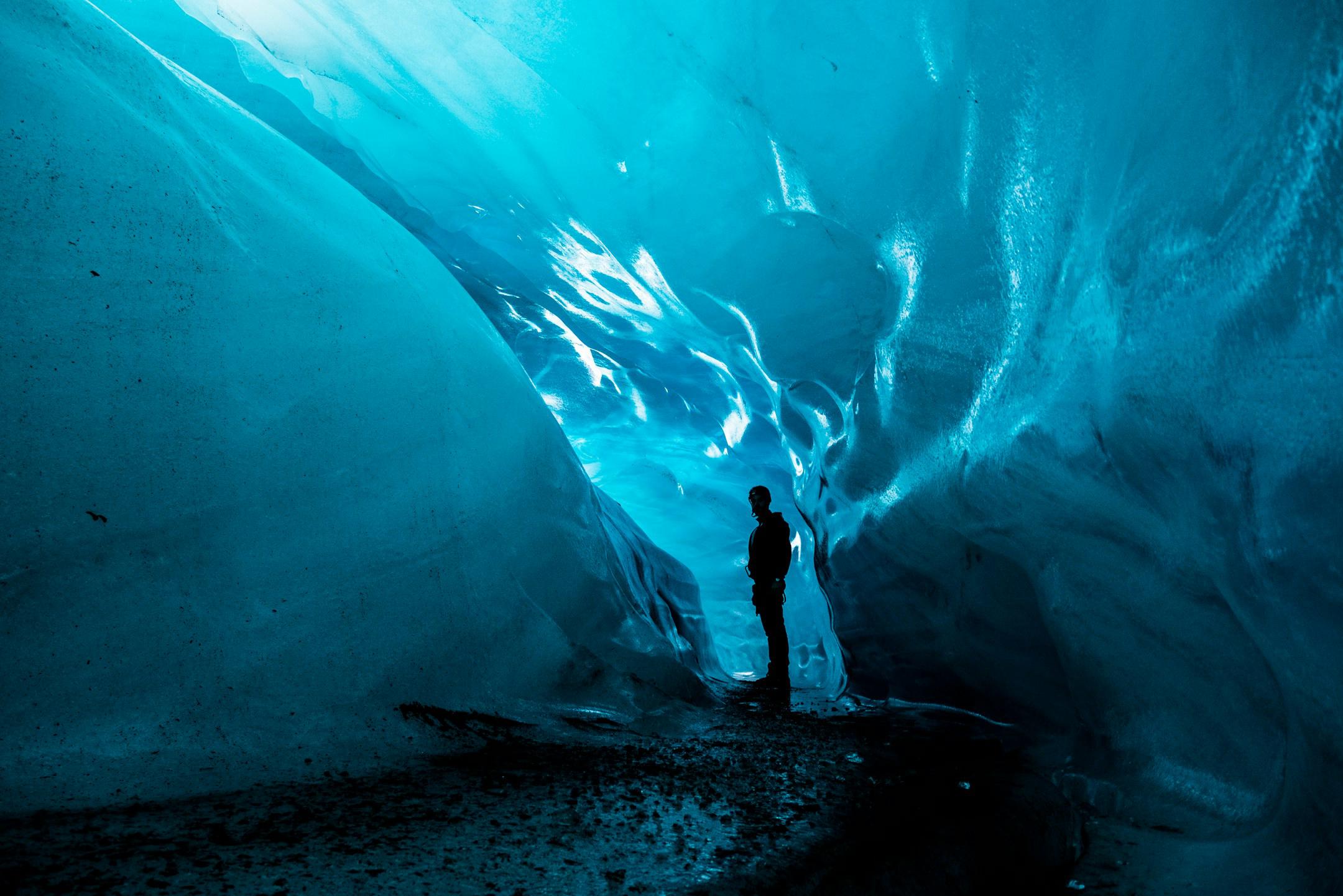 glacier-cave-man-iceland