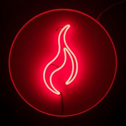 Second Glow logo — a coral neon tube bent into a flame shape, glowing softly