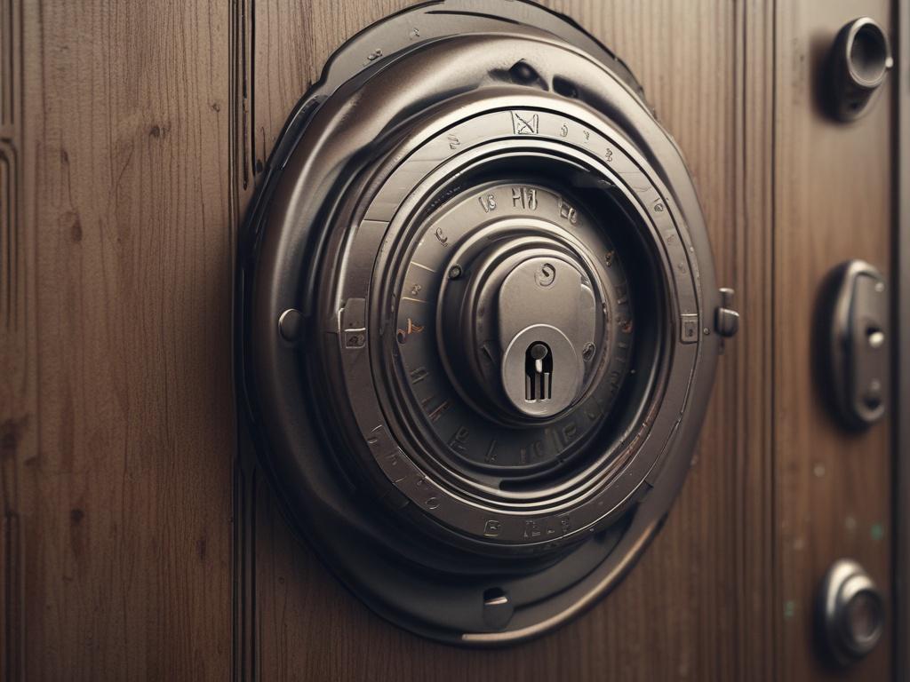 A close up shot of a secure digital lock symbolizing
