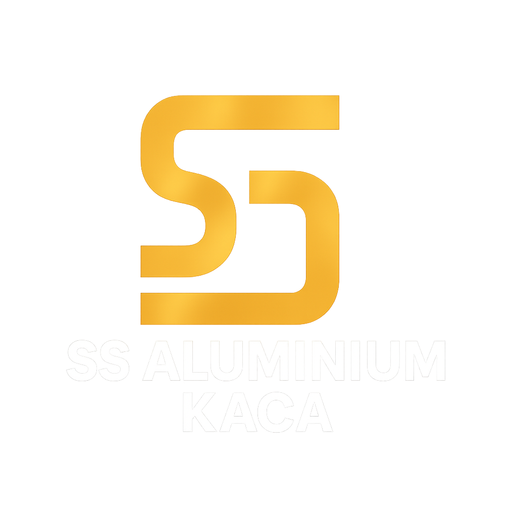 Logo SS ALUMINIUM KACA – Spesialis jasa pemasangan kaca dan aluminium area Jakarta dan Tangerang, layanan berkualitas, desain minimalis modern