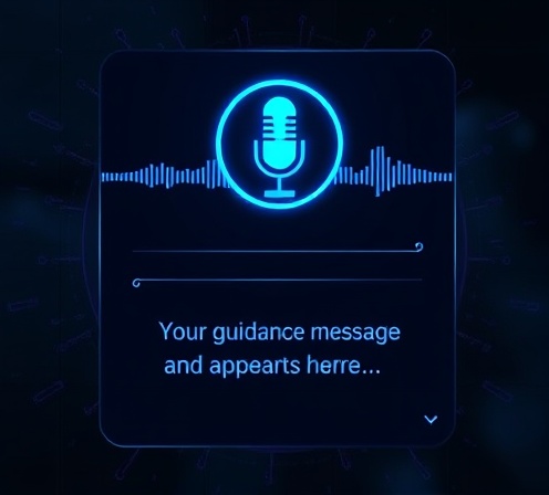 Digital Spirit Guide Journal recording interface with microphone and waveform visualization