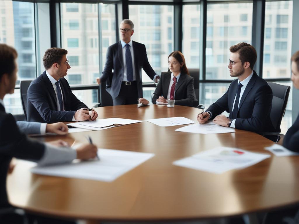 A high resolution image of a financial advisor presenting a