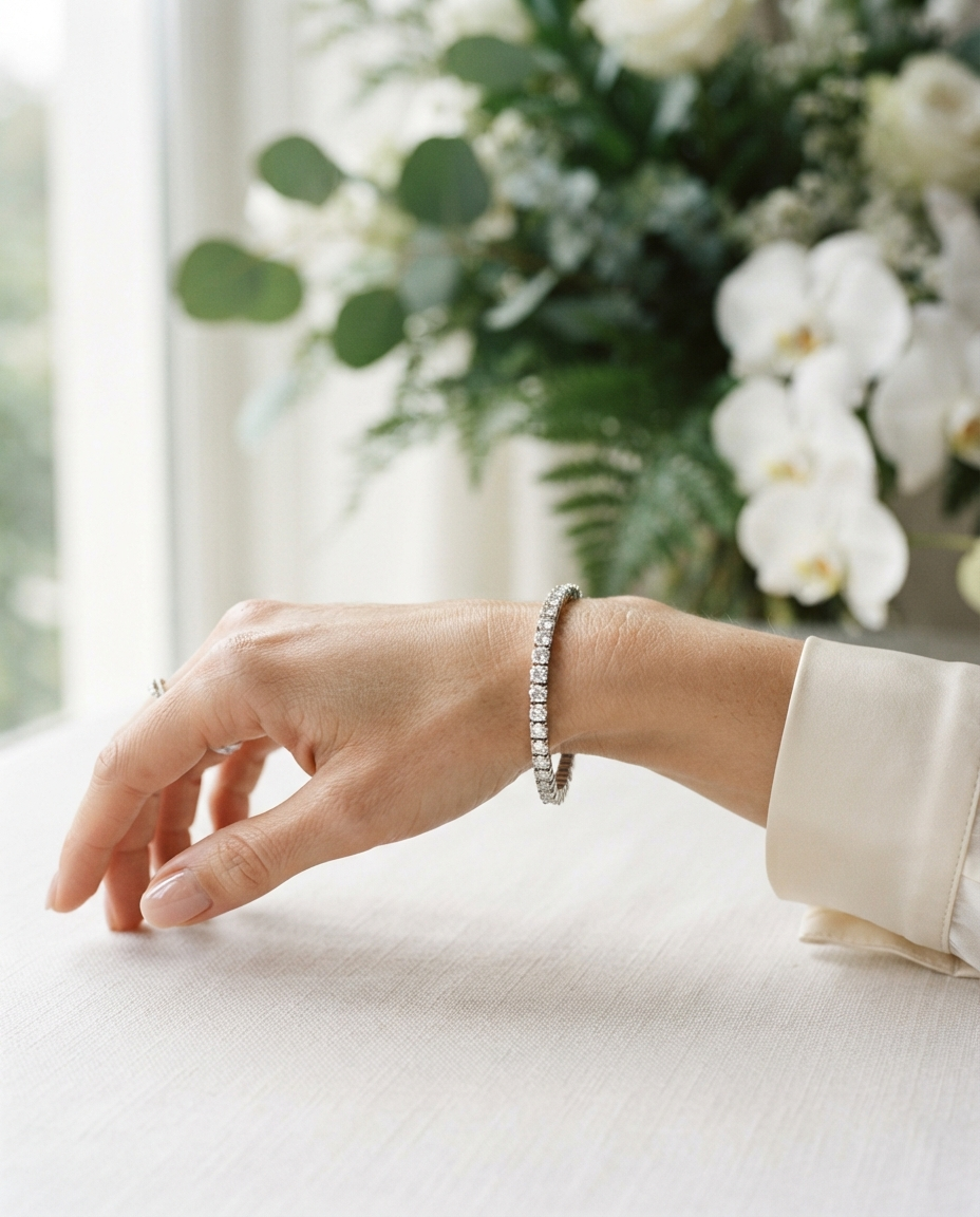 Diamond bracelet close-up