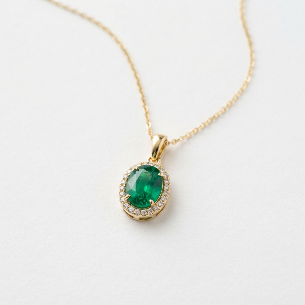 Verdana Emerald Pendant