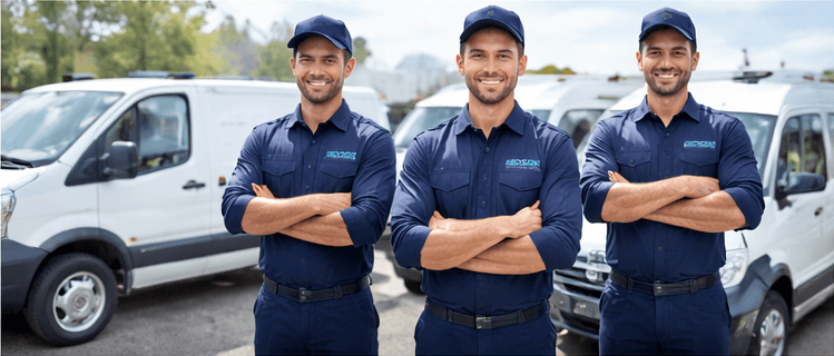 HVAC comfort illustration showing temperature control and home comfort