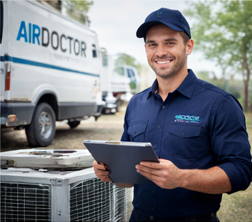 Professional HVAC technician diagnosing a furnace system in a Vancouver home