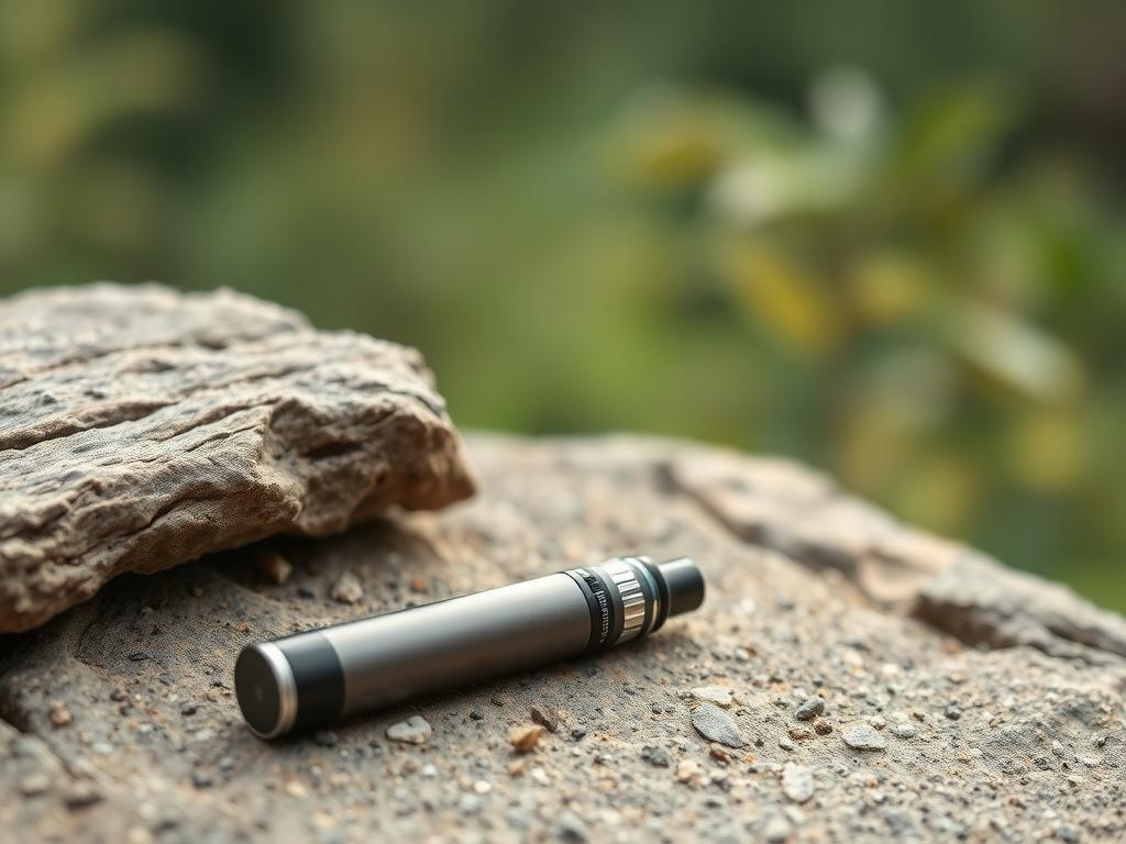 A stylish high resolution of a sleek CBD vape pen