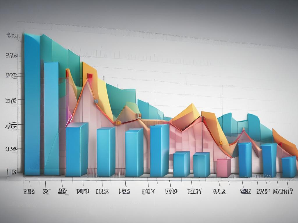 close up shot of index funds performance graph, realistic high