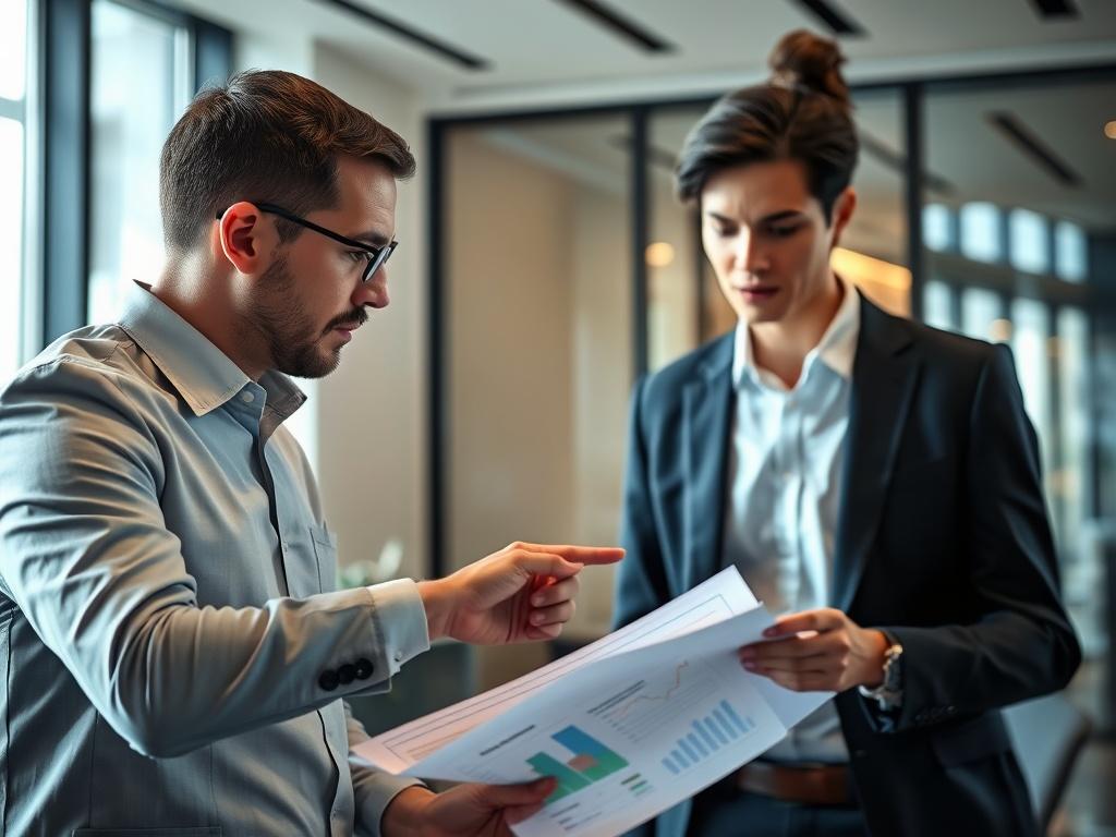 A close up shot of a professional consultant discussing AML