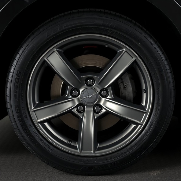 Polished car wheels