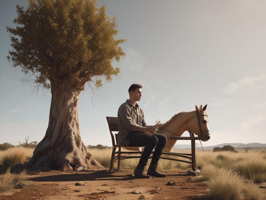 Create a realistic high resolution that embodies the theme "Harnessing