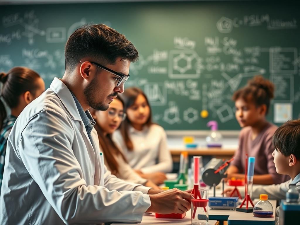 A close up shot of a scientist in a lab,