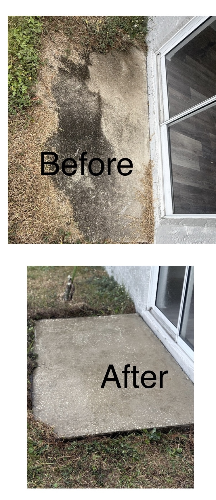 Pressure washing project result